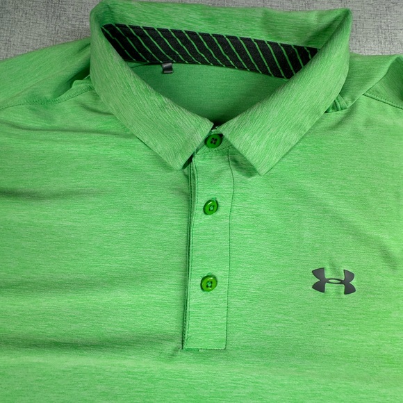 Under Armour Men's Vibrant Green Polo - Picture 3 of 6